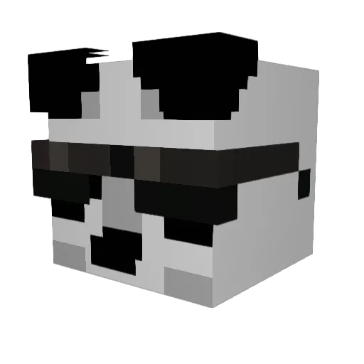 ElPander Minecraft avatar head, 3D render