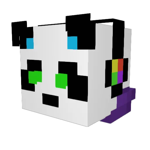 ElPanditaMC Minecraft avatar head, 3D render