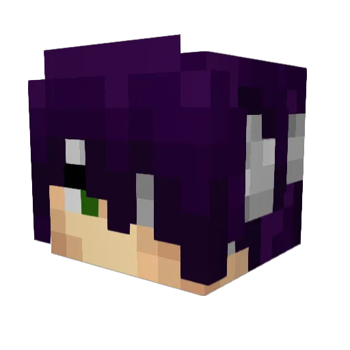 ElPapu2 Minecraft avatar head, 3D render