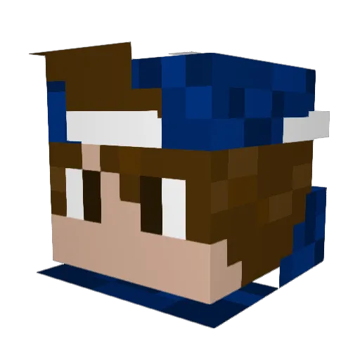 ElParraX3 Minecraft avatar head, 3D render