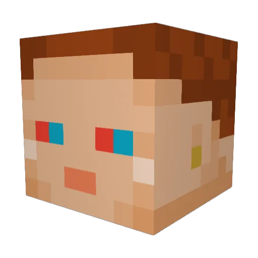ElPegoo Minecraft avatar head, 3D render
