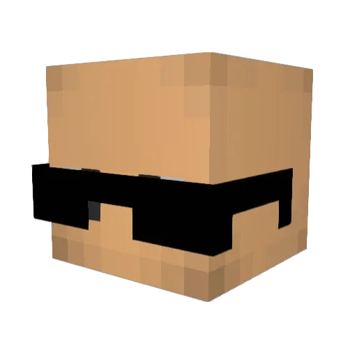 ElPelau Minecraft avatar head, 3D render