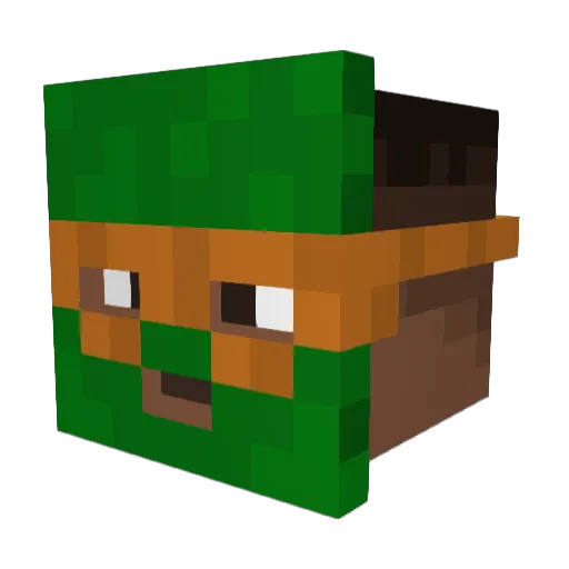 ElPijaMurray Minecraft avatar head, 3D render