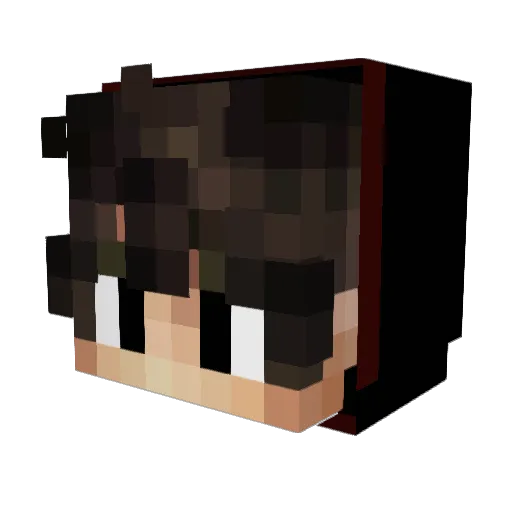 ElPinguinooo Minecraft avatar head, 3D render