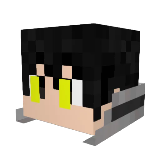 ElPolii Minecraft avatar head, 3D render