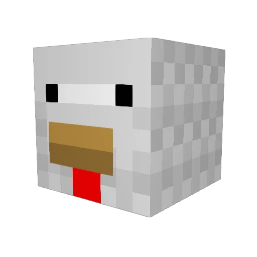 ElPollo009 Minecraft avatar head, 3D render