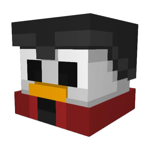 ElPolloPNG Minecraft avatar head, 3D render