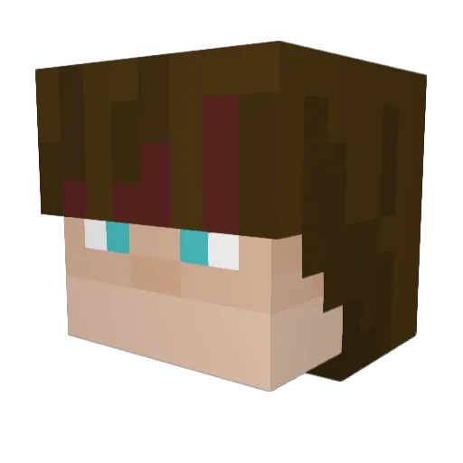 ElPopote83 Minecraft avatar head, 3D render