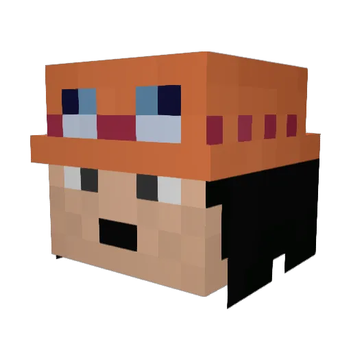 ElPreve Minecraft avatar head, 3D render