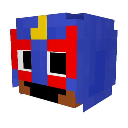 ElPrimo2goatet Minecraft avatar head, 3D render