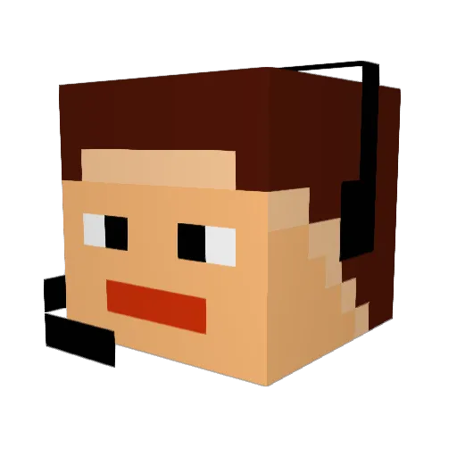 ElProaso_123 Minecraft avatar head, 3D render