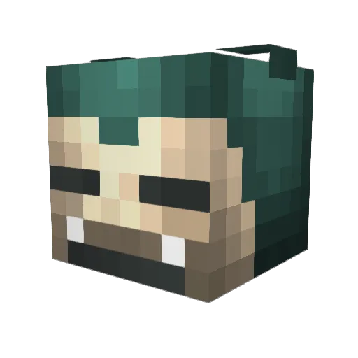 ElREYSEB Minecraft avatar head, 3D render
