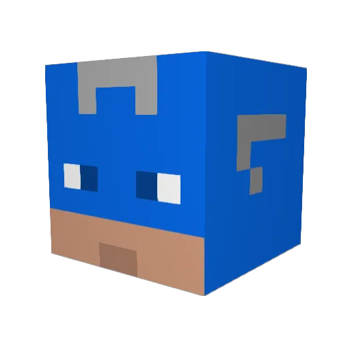 ElReyTaza Minecraft avatar head, 3D render