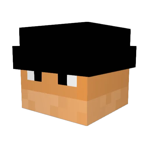 ElRick08 Minecraft avatar head, 3D render