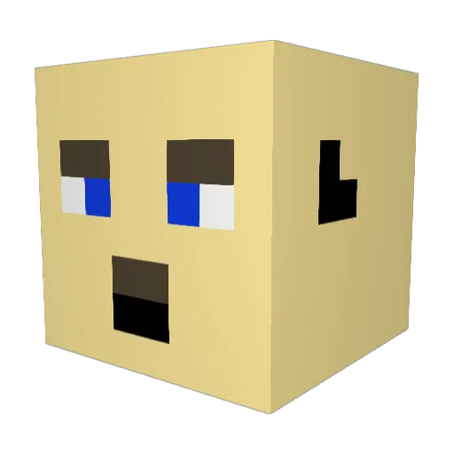ElRinconDeMario Minecraft avatar head, 3D render