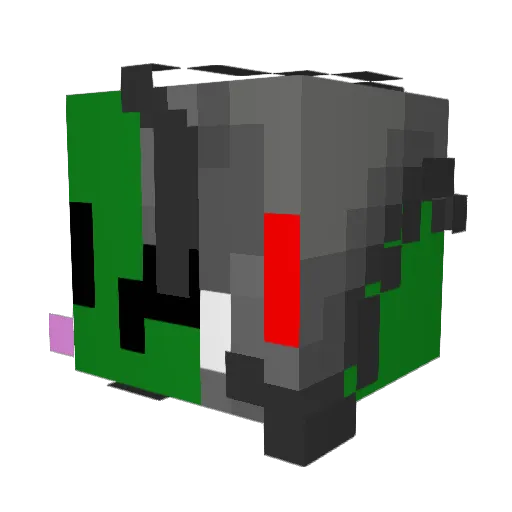 ElRoniMC Minecraft avatar head, 3D render