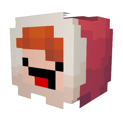 ElSacoDePapas Minecraft avatar head, 3D render