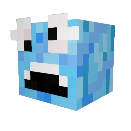 ElSantiago Minecraft avatar head, 3D render