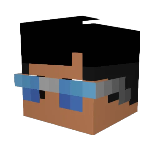 ElSantilo Minecraft avatar head, 3D render