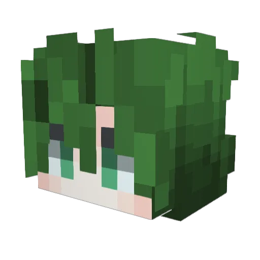 ElSapoPepe Minecraft avatar head, 3D render