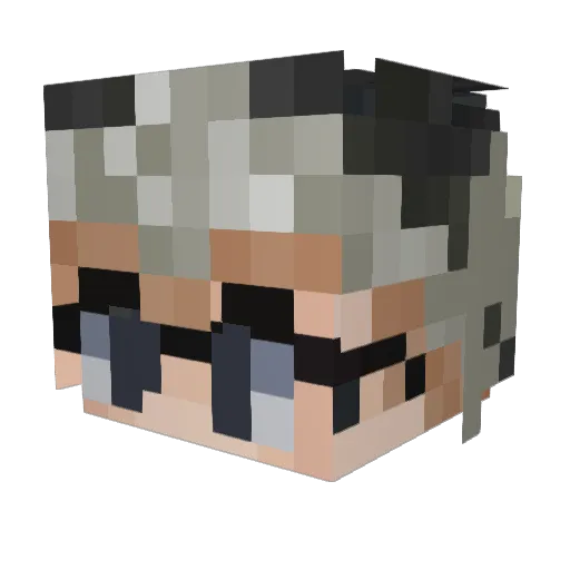 ElSayko Minecraft avatar head, 3D render
