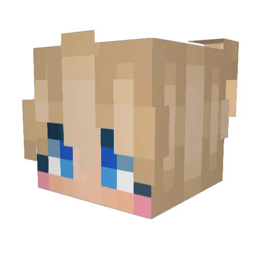 ElSeip Minecraft avatar head, 3D render
