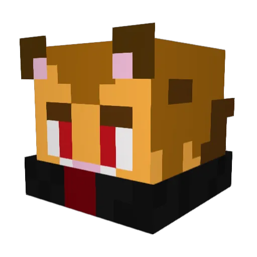 ElSergioGato Minecraft avatar head, 3D render