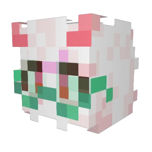 ElShadu Minecraft avatar head, 3D render
