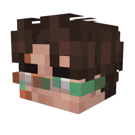 ElShardoo Minecraft avatar head, 3D render
