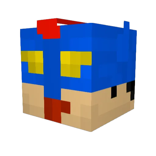 ElShinojuan Minecraft avatar head, 3D render