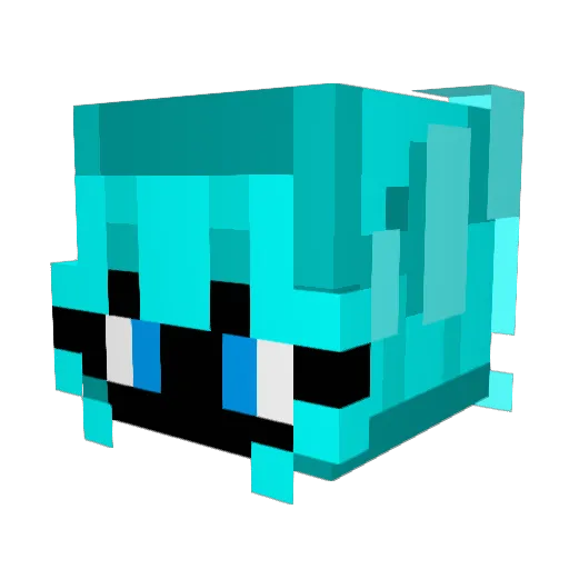 ElSinon Minecraft avatar head, 3D render