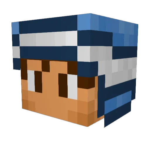 ElSinso Minecraft avatar head, 3D render