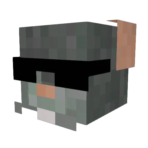 ElSkaterPerla Minecraft avatar head, 3D render
