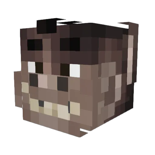 ElSlix Minecraft avatar head, 3D render