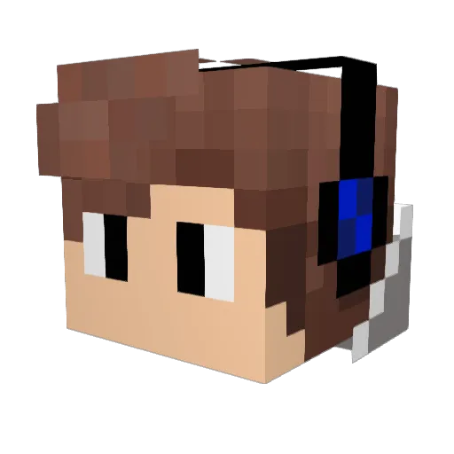 ElSombi Minecraft avatar head, 3D render