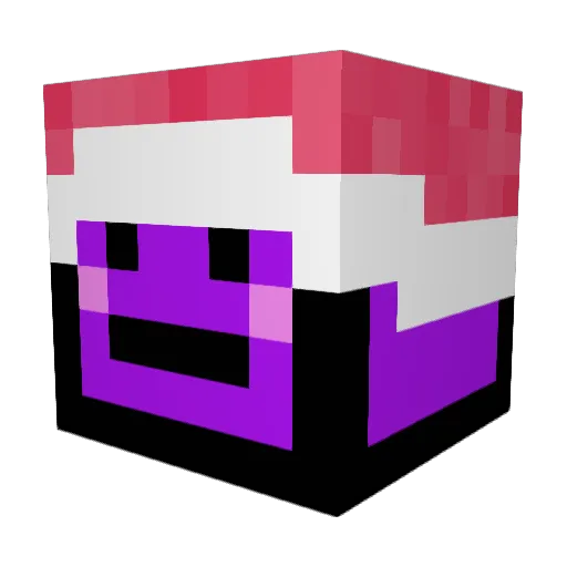 ElSprinter Minecraft avatar head, 3D render