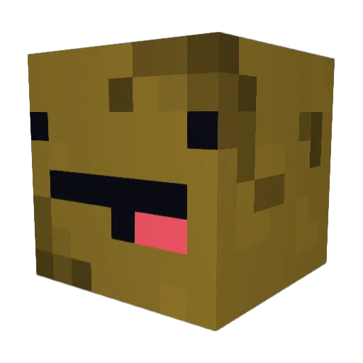 ElSpucki Minecraft avatar head, 3D render