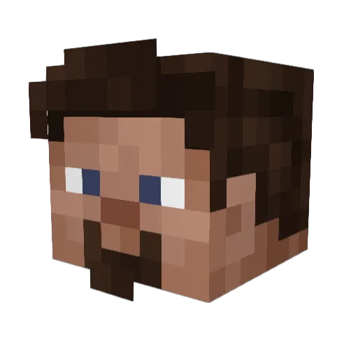 ElSquado Minecraft avatar head, 3D render