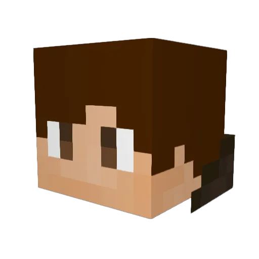 ElStev Minecraft avatar head, 3D render