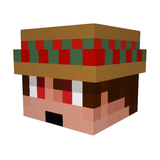 ElStimpy Minecraft avatar head, 3D render