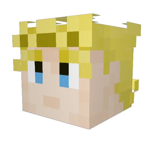 ElTexi Minecraft avatar head, 3D render