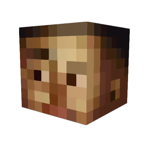 ElTexonBacan Minecraft avatar head, 3D render