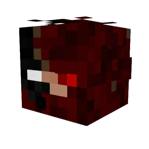 ElThunder Minecraft avatar head, 3D render
