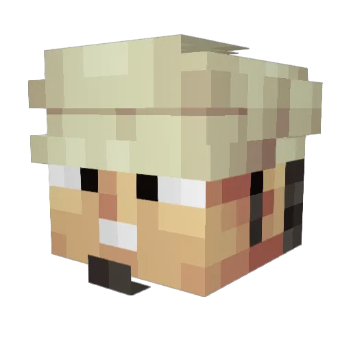 ElTiteuf Minecraft avatar head, 3D render