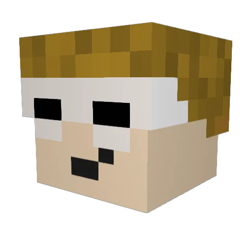 ElTobiit Minecraft avatar head, 3D render
