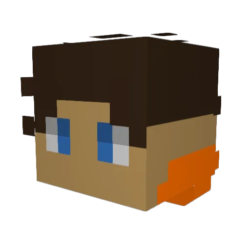ElTomJJ Minecraft avatar head, 3D render
