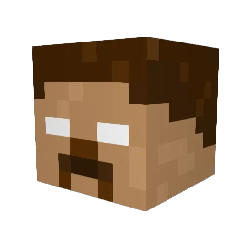 ElTommolo Minecraft avatar head, 3D render