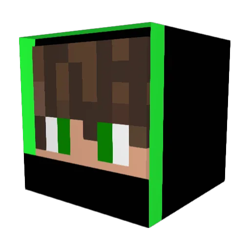 ElToxicXD Minecraft avatar head, 3D render