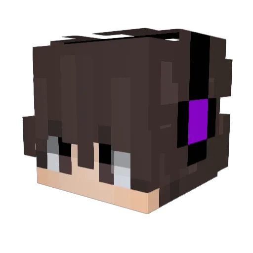 ElTurbles Minecraft avatar head, 3D render