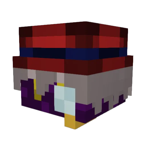 ElV0id_04 Minecraft avatar head, 3D render